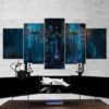 The Witcher Geralt Of Rivia 01 - Gaming 5 Panel Canvas Art Wall Decor