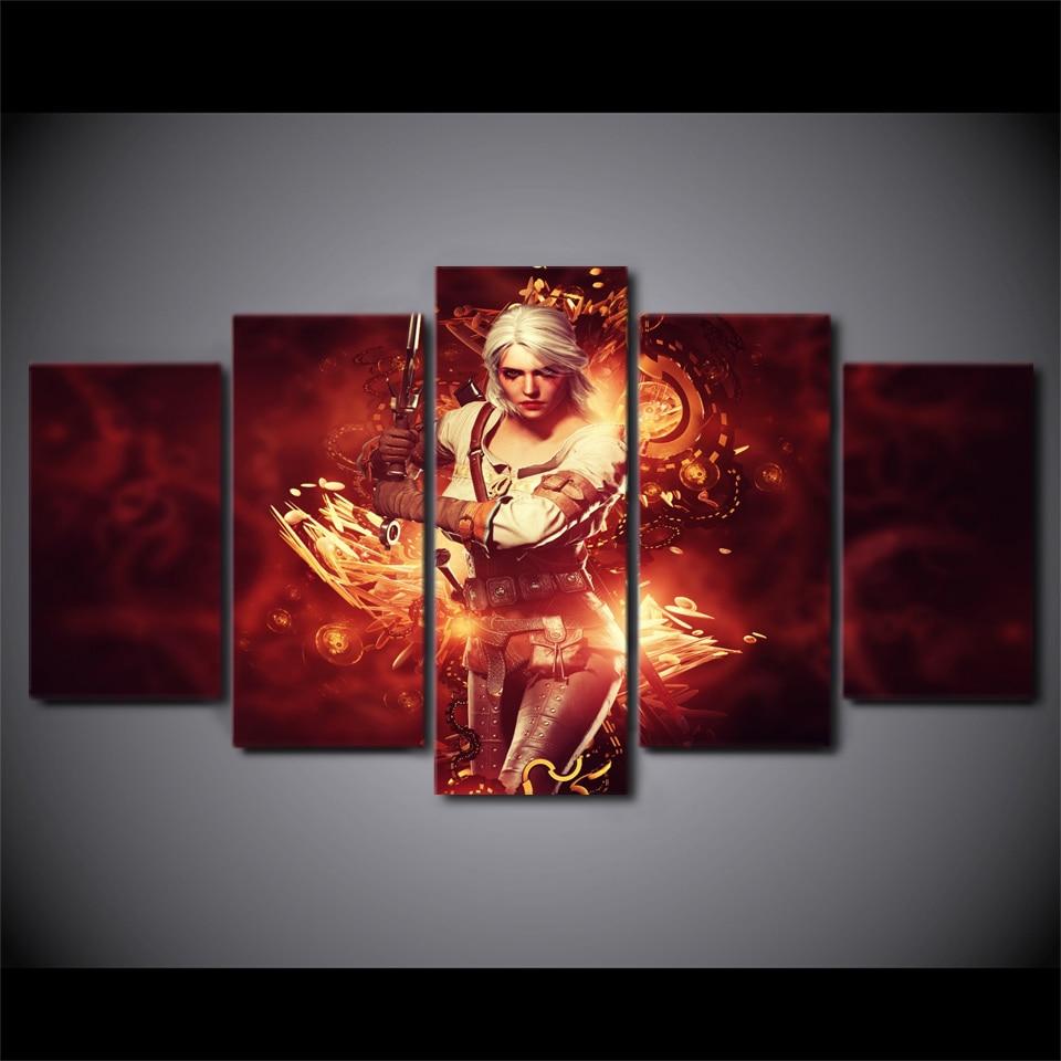 The Witcher Wild Hunt 10 - Gaming 5 Panel Canvas Art Wall Decor The Witcher Wild Hunt 10 - Gaming 5 Panel Canvas Art Wall Decor