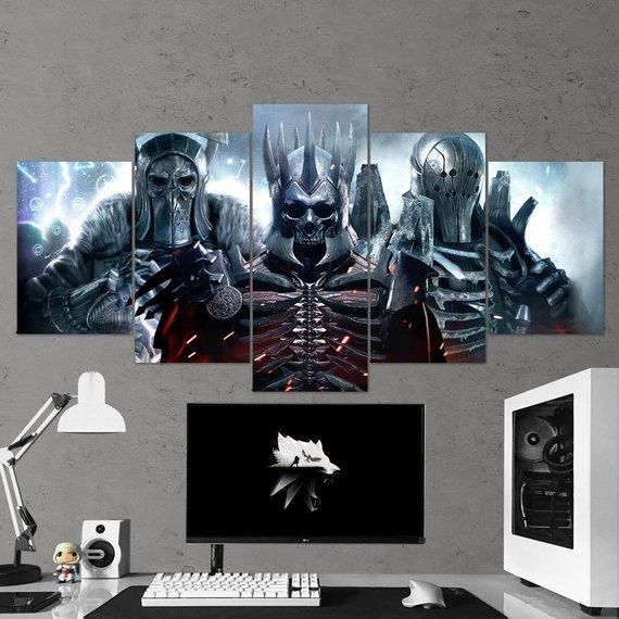 The Witcher Wild Hunt Generals 05 - Gaming 5 Panel Canvas Art Wall Decor The Witcher Wild Hunt Generals 05 - Gaming 5 Panel Canvas Art Wall Decor