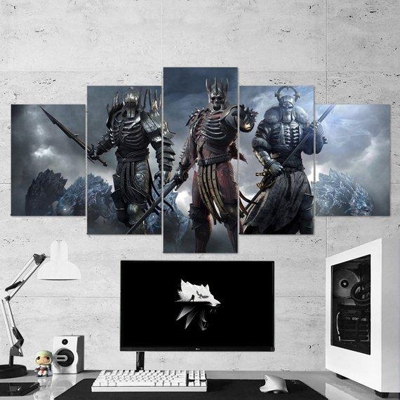 The Witcher Wild Hunt Generals 09 - Gaming 5 Panel Canvas Art Wall Decor The Witcher Wild Hunt Generals 09 - Gaming 5 Panel Canvas Art Wall Decor