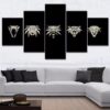 The Witcher - Abstract 5 Panel Canvas Art Wall Decor