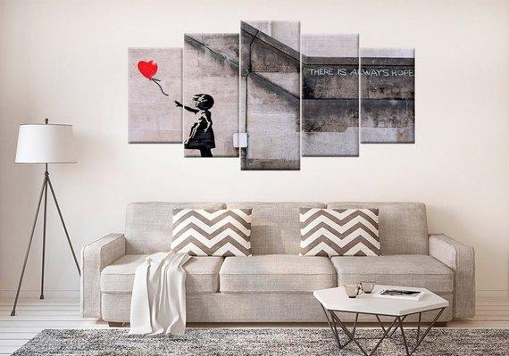 There Is Always Hope Street - Abstract 5 Panel Canvas Art Wall Decor There Is Always Hope Street - Abstract 5 Panel Canvas Art Wall Decor