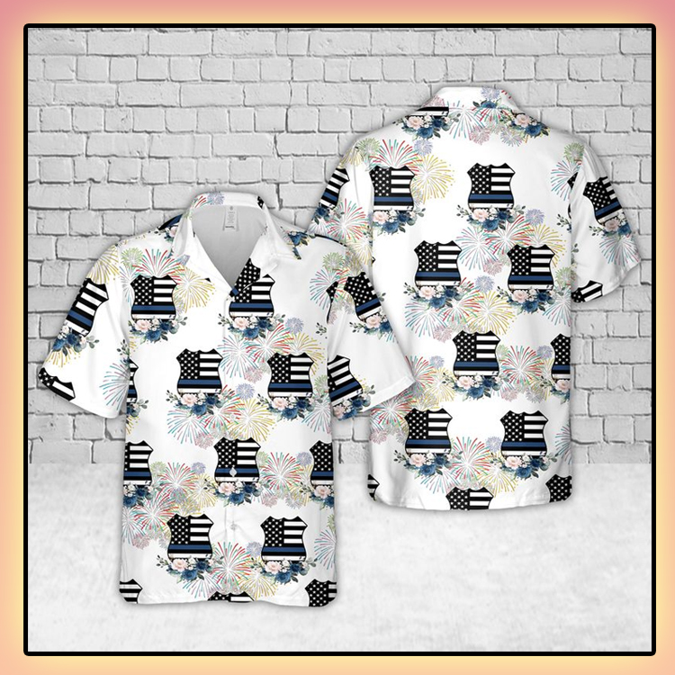Thin Blue Line Hawaiian Shirt Thin Blue Line Hawaiian Shirt