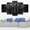 Three Eyed Raven Game Of Thrones 2 - Movie 5 Panel Canvas Art Wall Decor