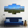 Three Sisters Mountains In Oregon Nature - 5 Panel Canvas Art Wall Decor