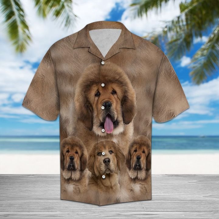 Tibetan Mastiff Great Hawaiian Shirt Summer Button Up Tibetan Mastiff Great Hawaiian Shirt Summer Button Up