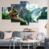 Tiger 4 - Animal 5 Panel Canvas Art Wall Decor