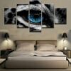 Tiger Eye 3 - Animal 5 Panel Canvas Art Wall Decor