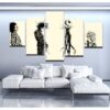 Tim Burton World - Cartoon 5 Panel Canvas Art Wall Decor