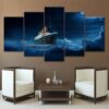 Titanic Vs Iceberg - Movie 5 Panel Canvas Art Wall Decor