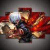 Tokyo Ghoul 1 - Anime 5 Panel Canvas Art Wall Decor