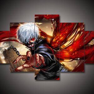 Tokyo Ghoul 1 - Anime 5 Panel Canvas Art Wall Decor