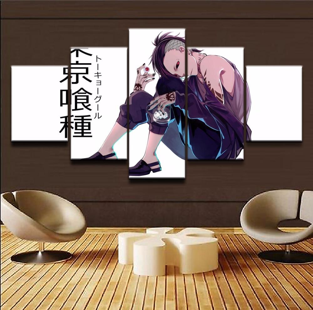 Tokyo Ghoul 11 - Cartoon 5 Panel Canvas Art Wall Decor Tokyo Ghoul 11 - Cartoon 5 Panel Canvas Art Wall Decor