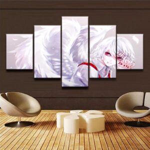 Tokyo Ghoul 16 - Cartoon 5 Panel Canvas Art Wall Decor