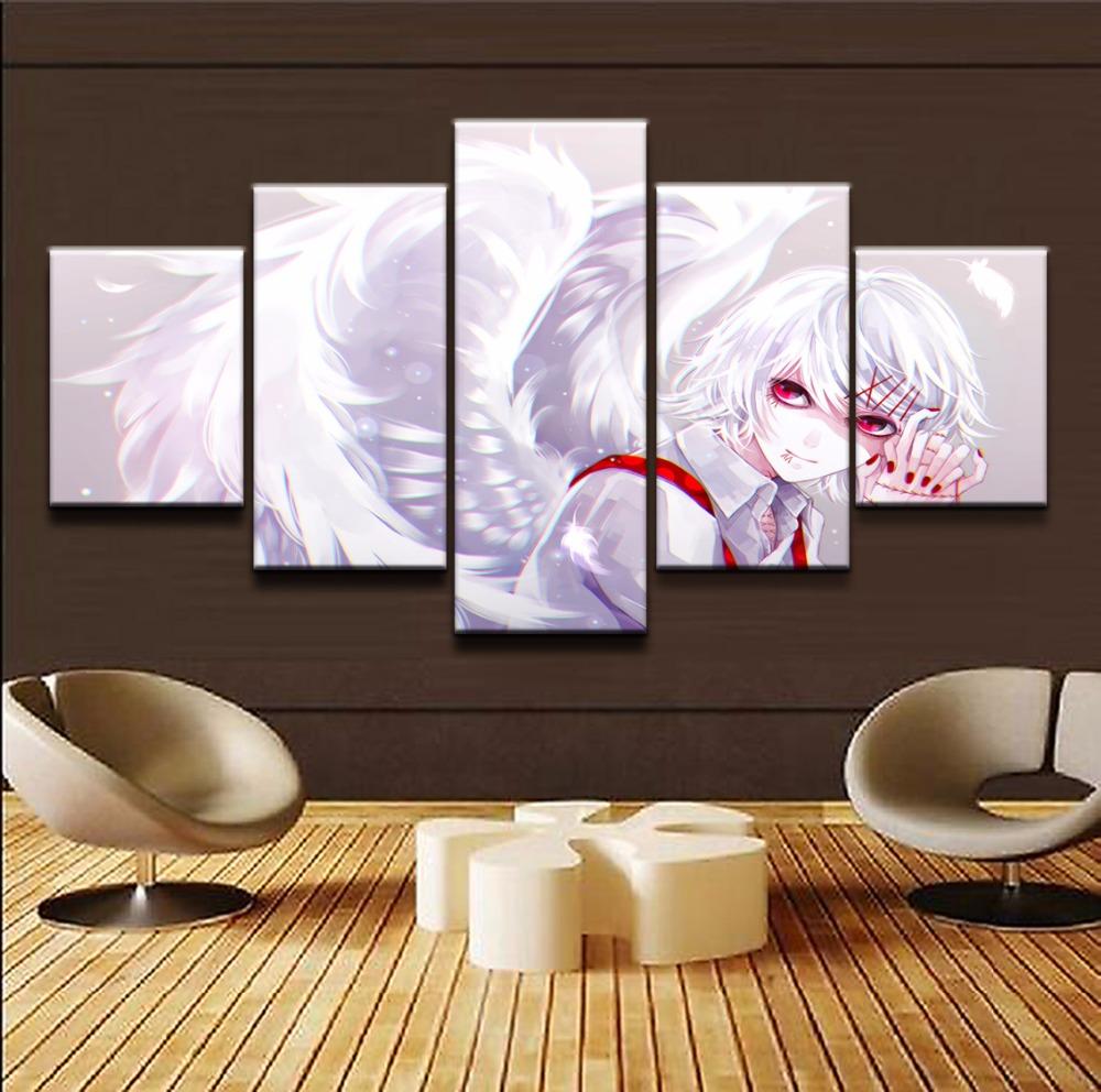 Tokyo Ghoul 16 - Cartoon 5 Panel Canvas Art Wall Decor Tokyo Ghoul 16 - Cartoon 5 Panel Canvas Art Wall Decor