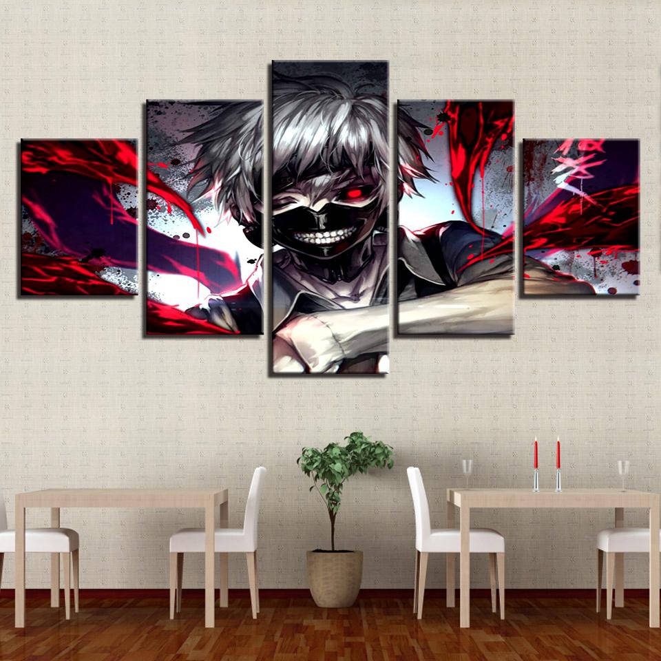 Tokyo Ghoul 6 - Anime 5 Panel Canvas Art Wall Decor Tokyo Ghoul 6 - Anime 5 Panel Canvas Art Wall Decor