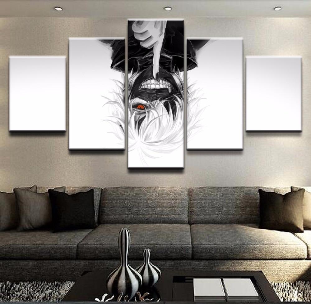 Tokyo Ghoul Ken Kaneki 7 Anime - 5 Panel Canvas Art Wall Decor Tokyo Ghoul Ken Kaneki 7 Anime - 5 Panel Canvas Art Wall Decor