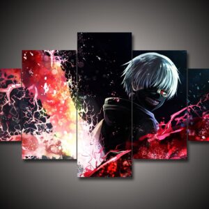 Tokyo Ghoul - Anime 5 Panel Canvas Art Wall Decor