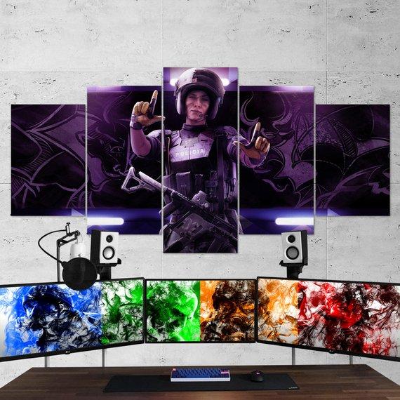 Tom Clancys Rainbow Six Siege Operator Mira 16 - Gaming 5 Panel Canvas Art Wall Decor Tom Clancys Rainbow Six Siege Operator Mira 16 - Gaming 5 Panel Canvas Art Wall Decor