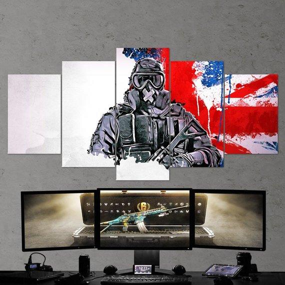 Tom Clancys - Movie 5 Panel Canvas Art Wall Decor Tom Clancys - Movie 5 Panel Canvas Art Wall Decor