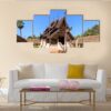 Ton Kwen Temple In Chiang Mai - Religion 5 Panel Canvas Art Wall Decor