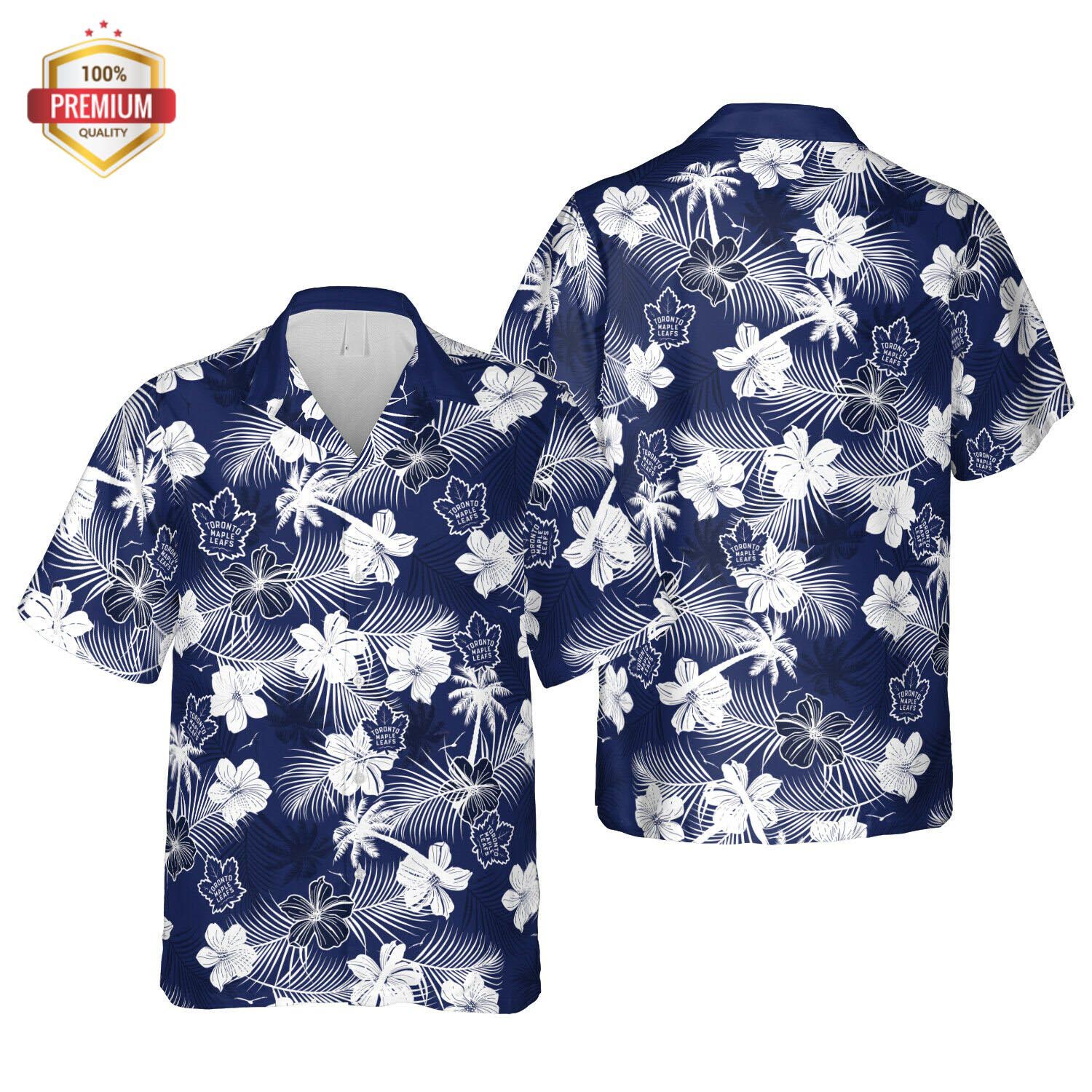 Toronto Maple Hawaii Floral Beach Hawaiian Shirt Toronto Maple Hawaii Floral Beach Hawaiian Shirt