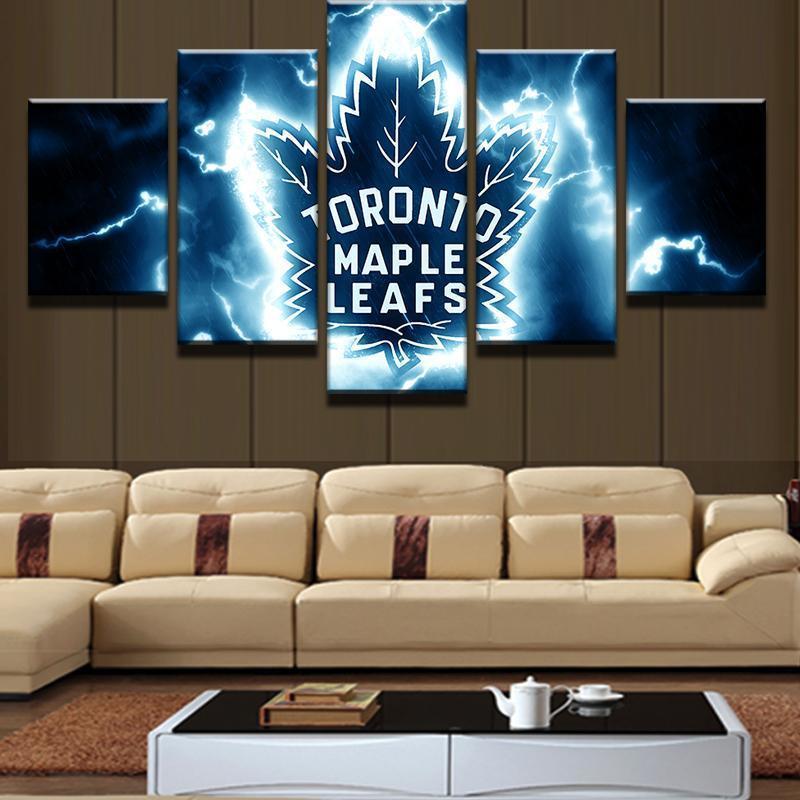 Toronto Maple Leafs 1 Sport - 5 Panel Canvas Art Wall Decor Toronto Maple Leafs 1 Sport - 5 Panel Canvas Art Wall Decor