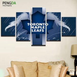 Toronto Maple Leafs Blue - Sport 5 Panel Canvas Art Wall Decor