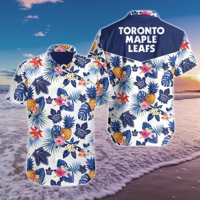 Toronto Maple Leafs Hawaiian Shirt Summer Button Up Toronto Maple Leafs Hawaiian Shirt Summer Button Up