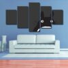 Totoro 04 - Anime 5 Panel Canvas Art Wall Decor