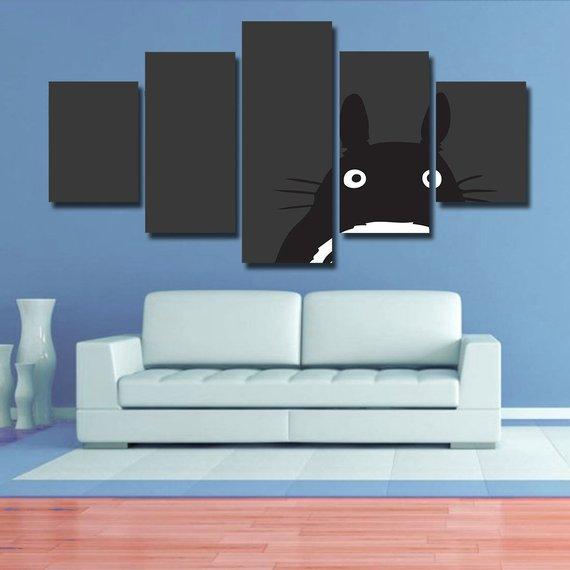 Totoro 04 - Anime 5 Panel Canvas Art Wall Decor Totoro 04 - Anime 5 Panel Canvas Art Wall Decor