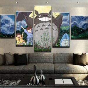 Totoro - Cartoon 5 Panel Canvas Art Wall Decor