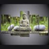 Tranquility Spa Meditation - Abstract 5 Panel Canvas Art Wall Decor