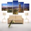 Transamerica Pyramid Of San Francisco - Nature 5 Panel Canvas Art Wall Decor
