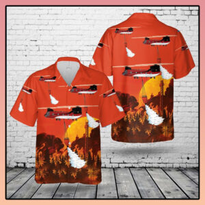 Transport Heavy Lift Helitack Boeing Ch 47D Chinook Hawaiian Shirt