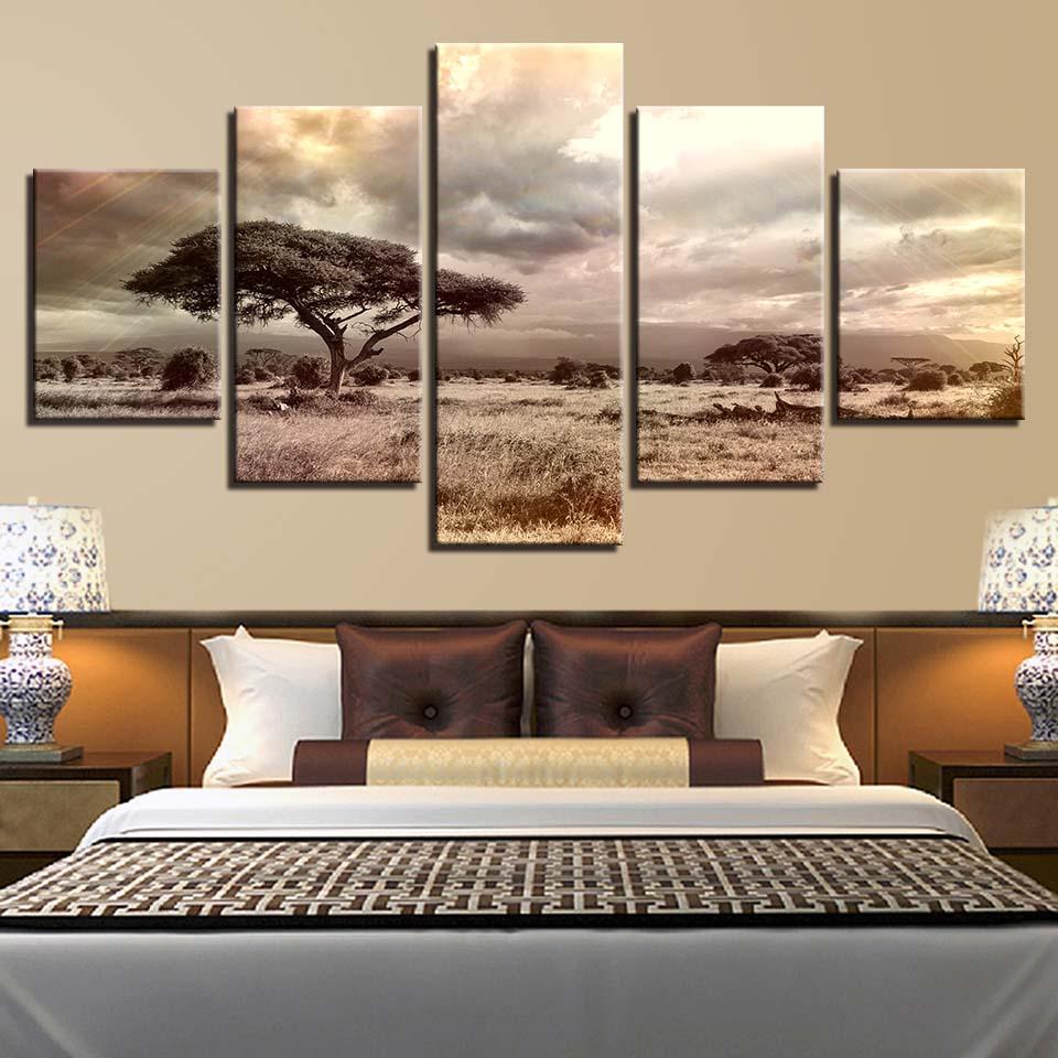 Tree 24 - Nature 5 Panel Canvas Art Wall Decor Tree 24 - Nature 5 Panel Canvas Art Wall Decor