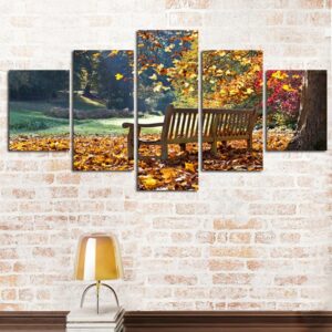 Tree 56 - Nature 5 Panel Canvas Art Wall Decor