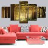 Tree 61 - Nature 5 Panel Canvas Art Wall Decor