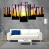 Tree 62 - Nature 5 Panel Canvas Art Wall Decor