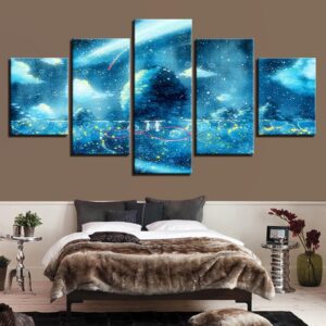 Tree Cloud Beautiful - Nature 5 Panel Canvas Art Wall Decor