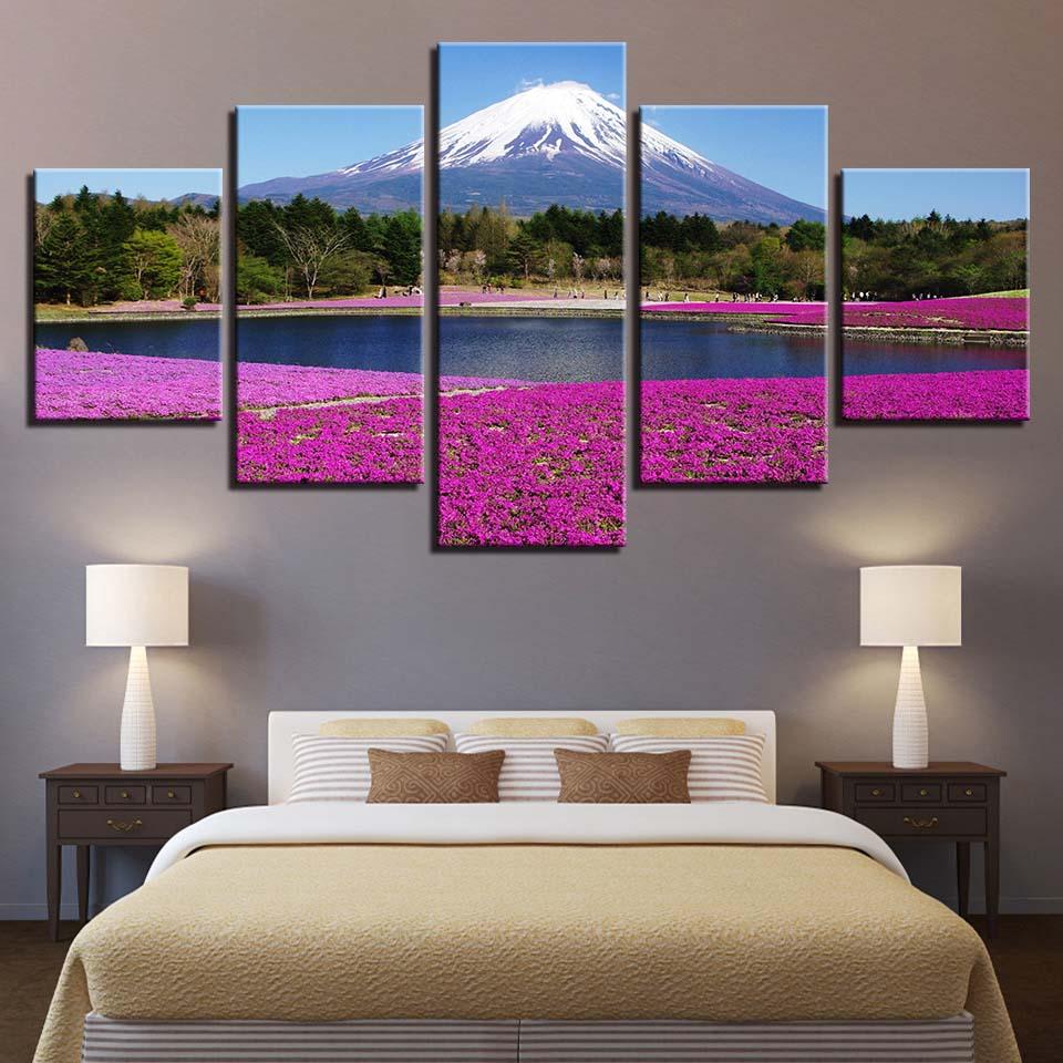 Tree Flower 15 - Nature 5 Panel Canvas Art Wall Decor Tree Flower 15 - Nature 5 Panel Canvas Art Wall Decor