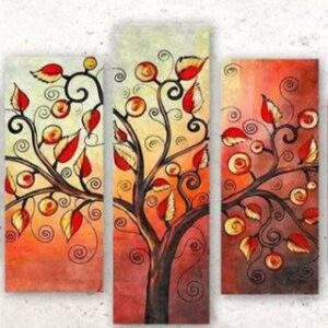 Tree Leaves Landscape - Nature 5 Panel Canvas Art Wall Decor