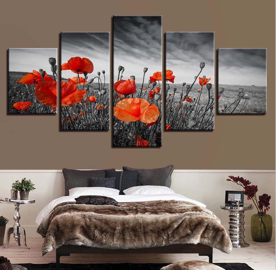 Tree Mountains Forests 3 - Nature 5 Panel Canvas Art Wall Decor Tree Mountains Forests 3 - Nature 5 Panel Canvas Art Wall Decor