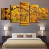 Tree Mountains Forests 5 - Nature 5 Panel Canvas Art Wall Decor