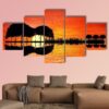 Trees Arranged In A Shape Of A Guitar - Nature 5 Panel Canvas Art Wall Decor