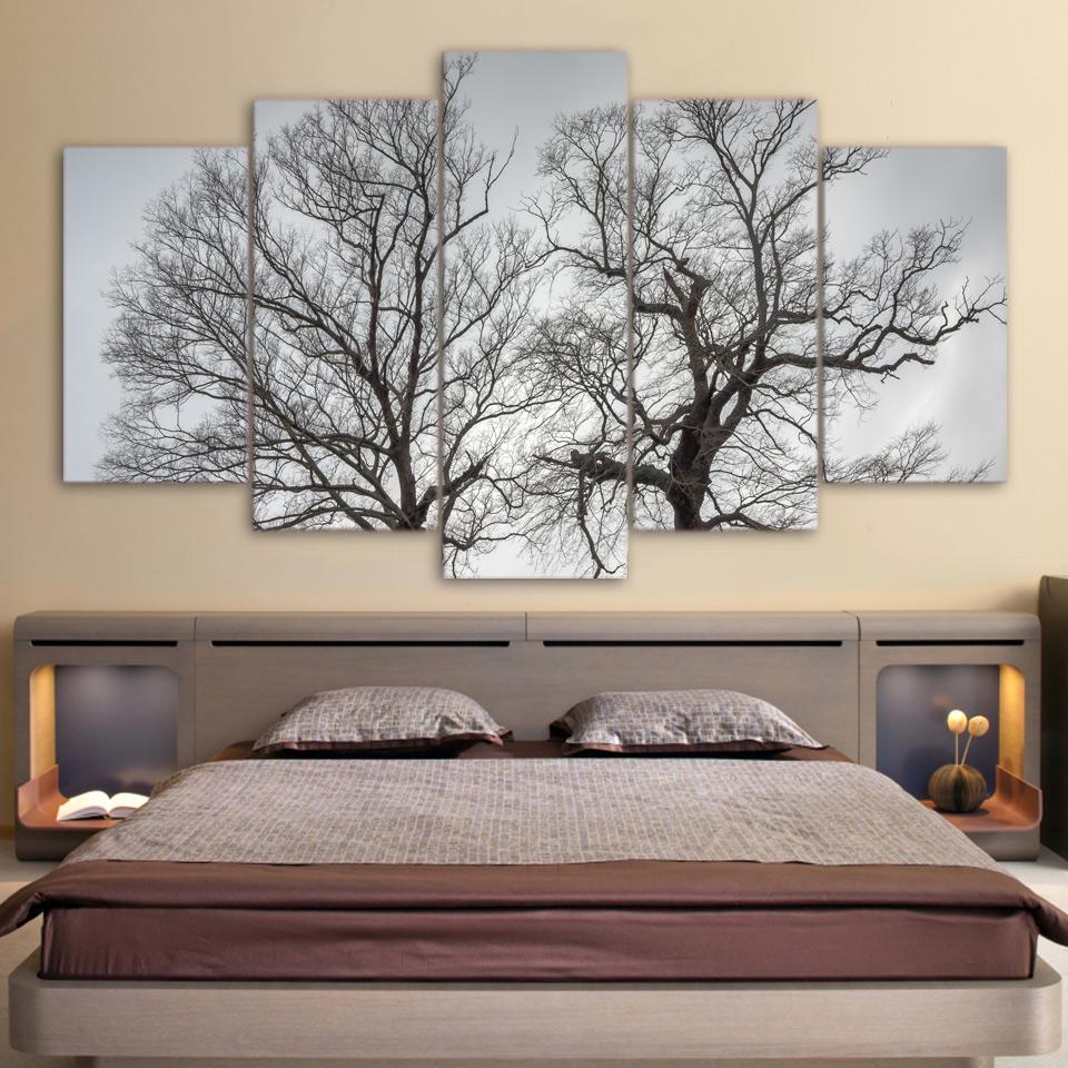 Trees Together Autumn Sights - Nature 5 Panel Canvas Art Wall Decor Trees Together Autumn Sights - Nature 5 Panel Canvas Art Wall Decor