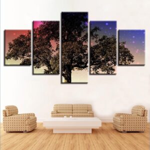 Trees - Nature 5 Panel Canvas Art Wall Decor