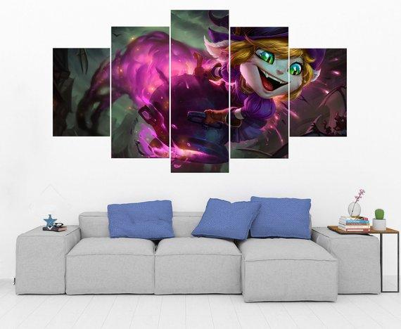 Tristana - League Of Legends - Gaming 5 Panel Canvas Art Wall Decor Tristana - League Of Legends - Gaming 5 Panel Canvas Art Wall Decor