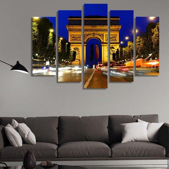 Triumphal Arch - Nature 5 Panel Canvas Art Wall Decor Triumphal Arch - Nature 5 Panel Canvas Art Wall Decor