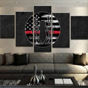 Trl Spiderman - Abstract 5 Panel Canvas Art Wall Decor